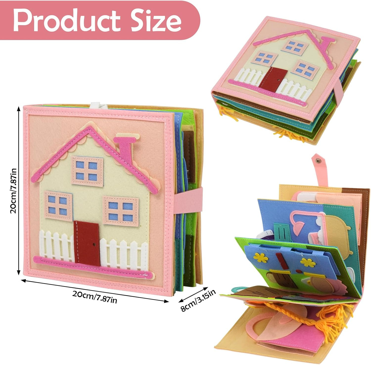 AIXMEET Toddler Busy Board, Sensory Busy Board for Toddlers 3456 Year Old, Montessori Felt Quite ... | Amazon (US)