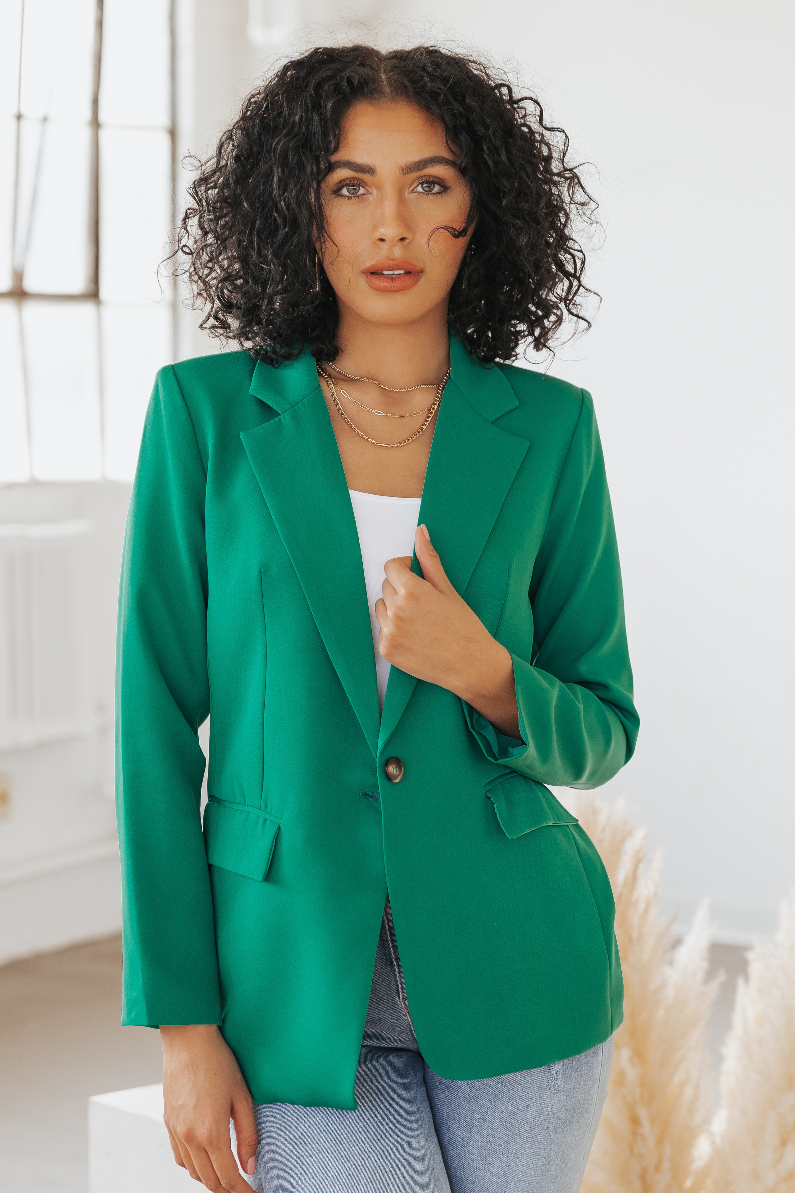 Kelly Green Boyfriend Blazer | Magnolia Boutique
