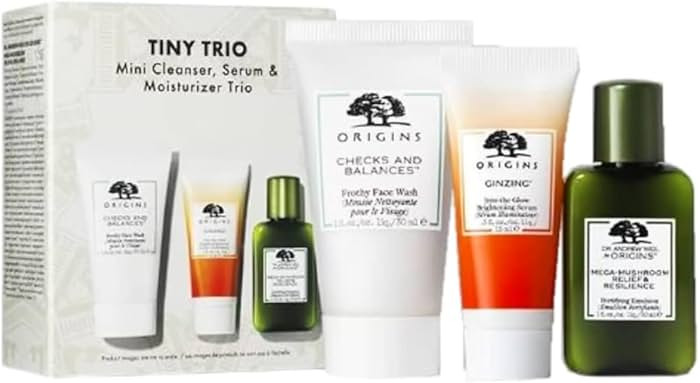 Origins Tiny Trio Mini Cleaner, Serum & Moisturizer Trio - Travel Size | Amazon (US)