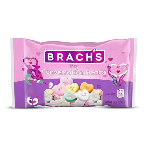 Brach's Tiny Conversation Hearts, Valentine's Day Candy, 10oz | Amazon (US)