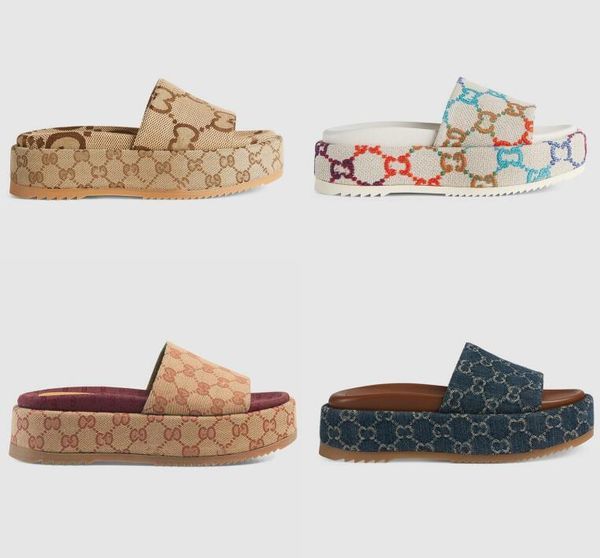 New Summer Women Sandals Slippers Embroidery Designers Slides Couples Sandal Floral Brocade Flip ... | DHGate