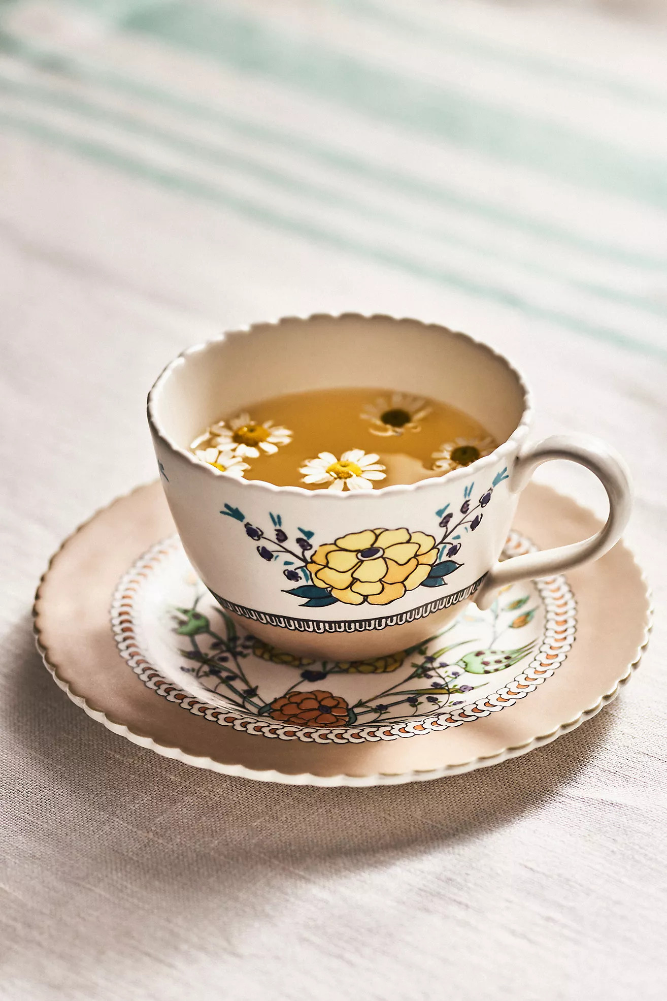 Turkuaz Kitchen Posy Teacup and Saucer Set | Anthropologie (US)