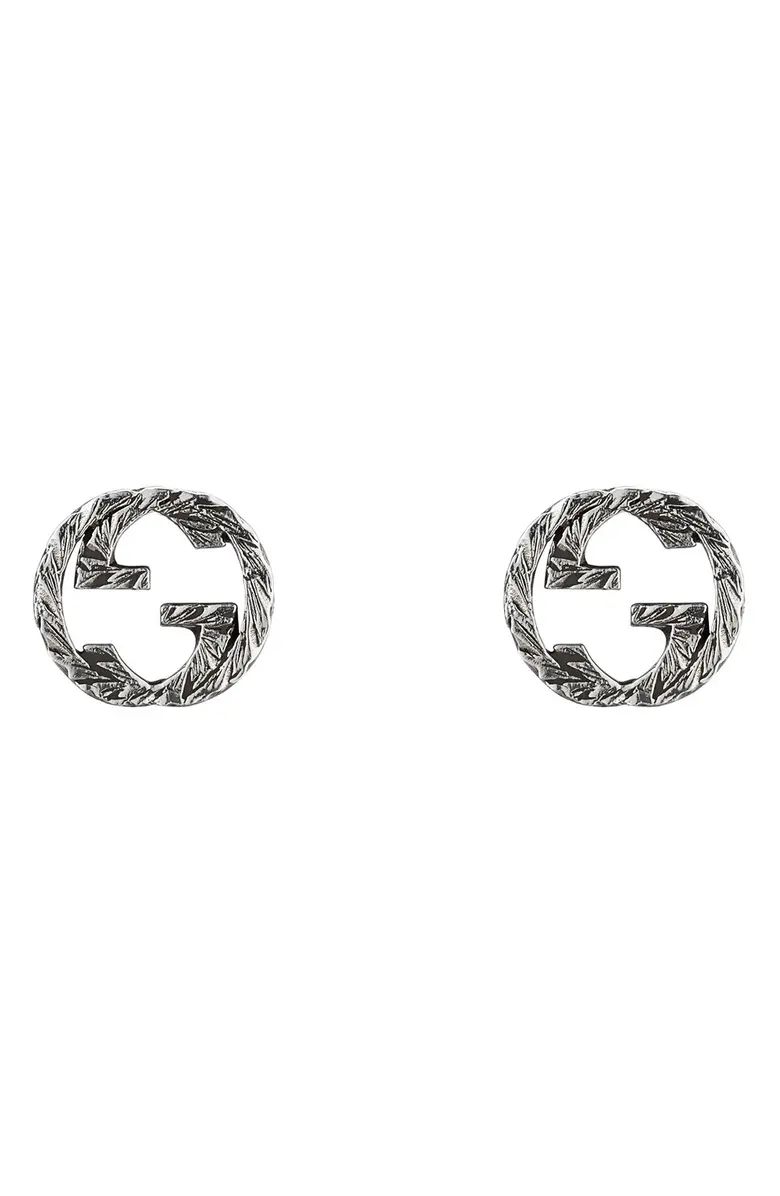 Gucci Interlocking G Silver Stud Earrings | Nordstrom | Nordstrom
