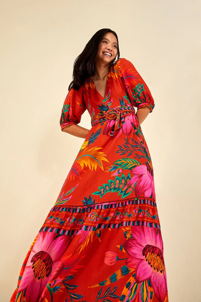 maxi flowers maxi dress | FarmRio (US)