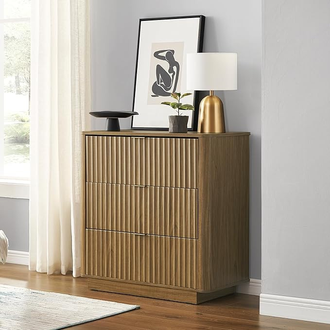 mopio Brooklyn 3 Drawer Dresser for Bedroom, Chest of Drawers, Wood Dresser Organizer, Modern Far... | Amazon (US)