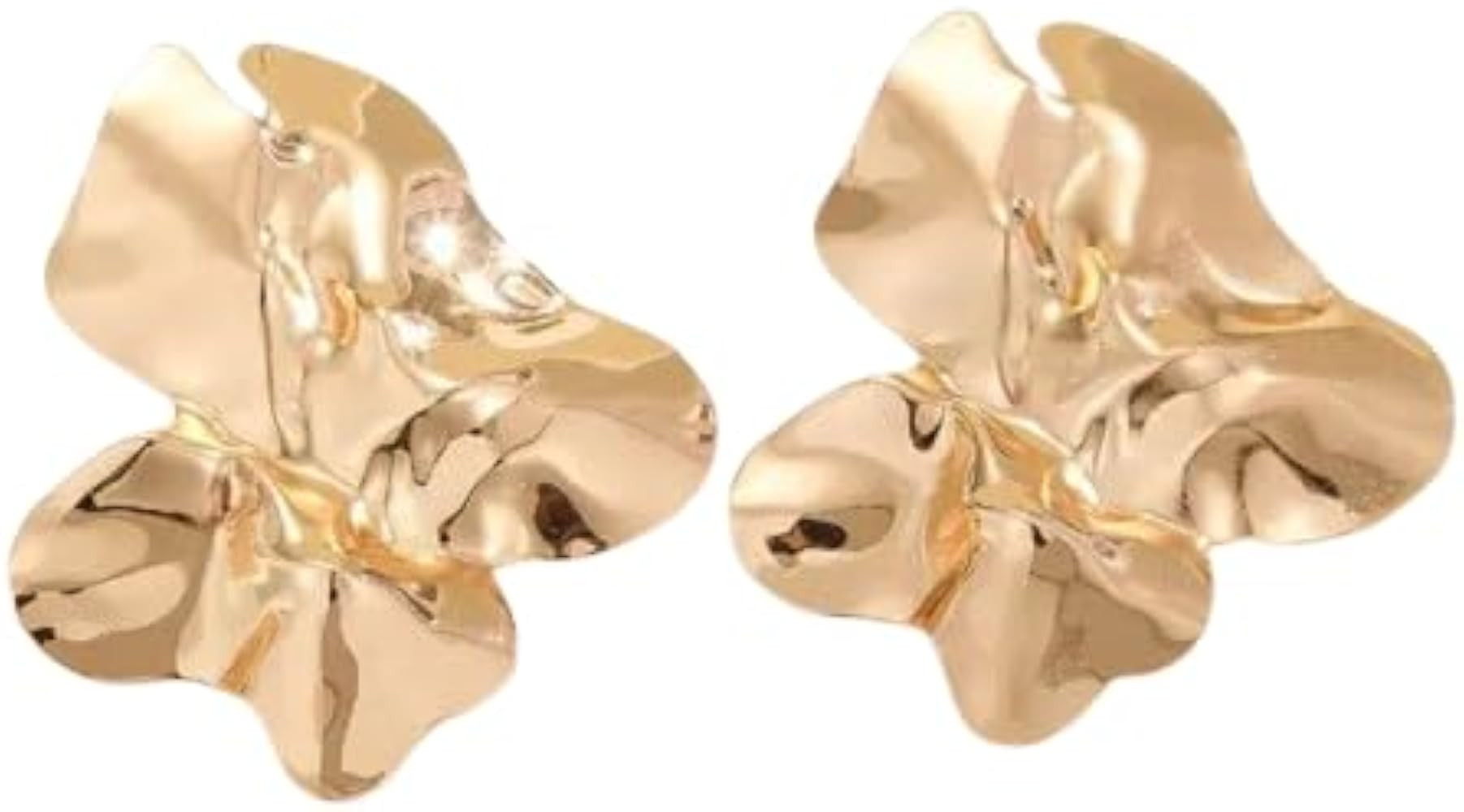 Classic Design Molten Gold Earring-Folded Square Gold Filled Drop Earring-Party Earring Wedding J... | Amazon (UK)