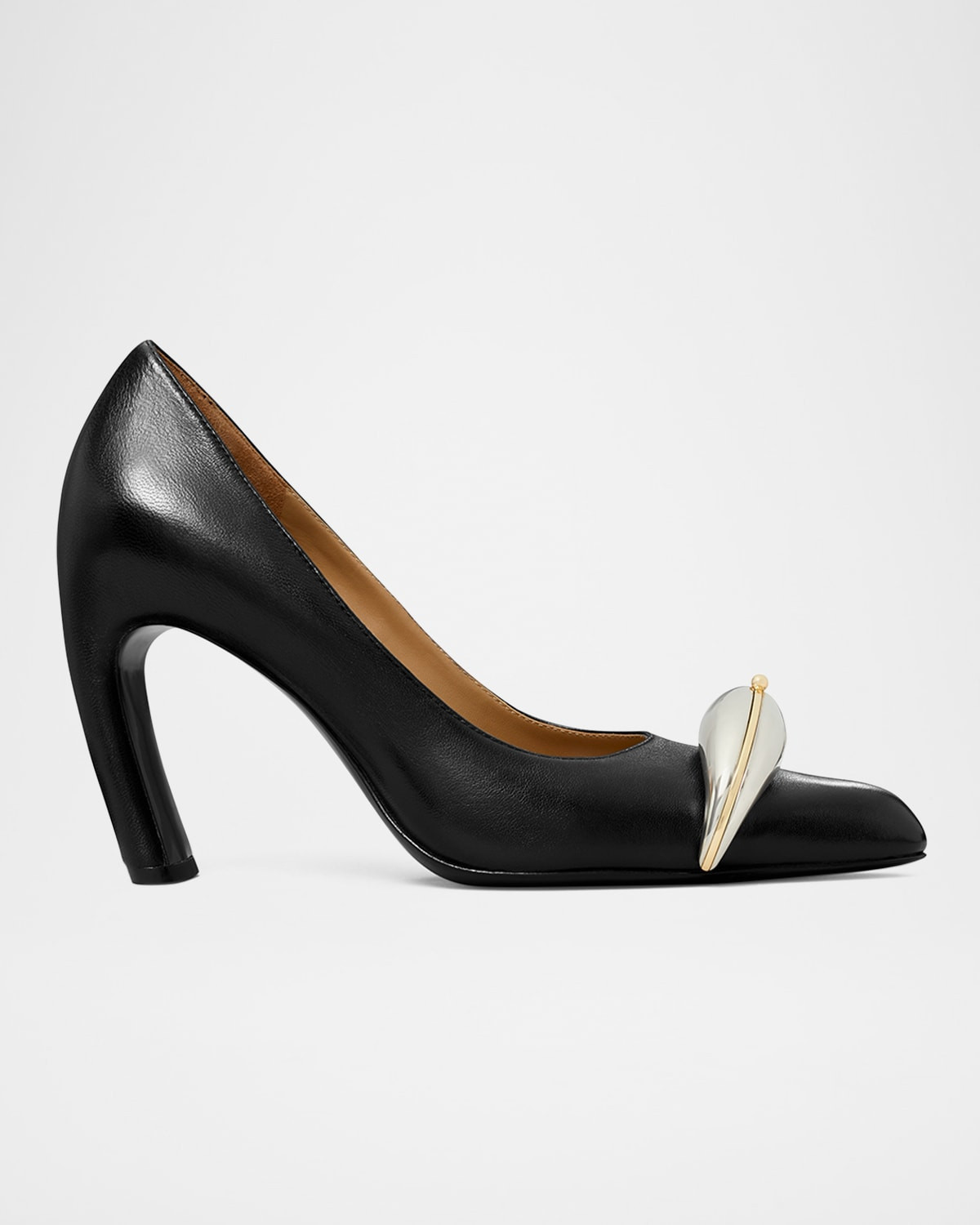 Pierced Leather 90 mm Pumps | Neiman Marcus