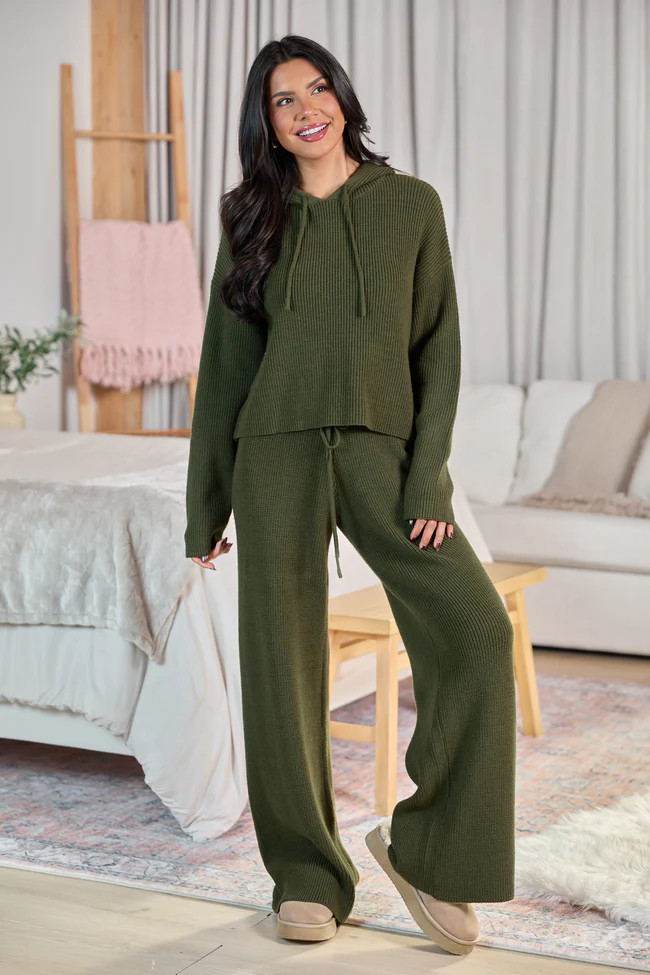 Kitt Olive Lounge Pants | Pink Lily