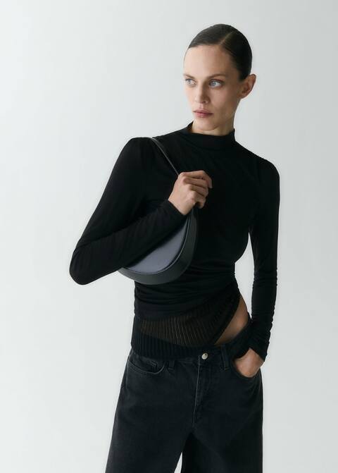 Oval short handle bag | MANGO (US)