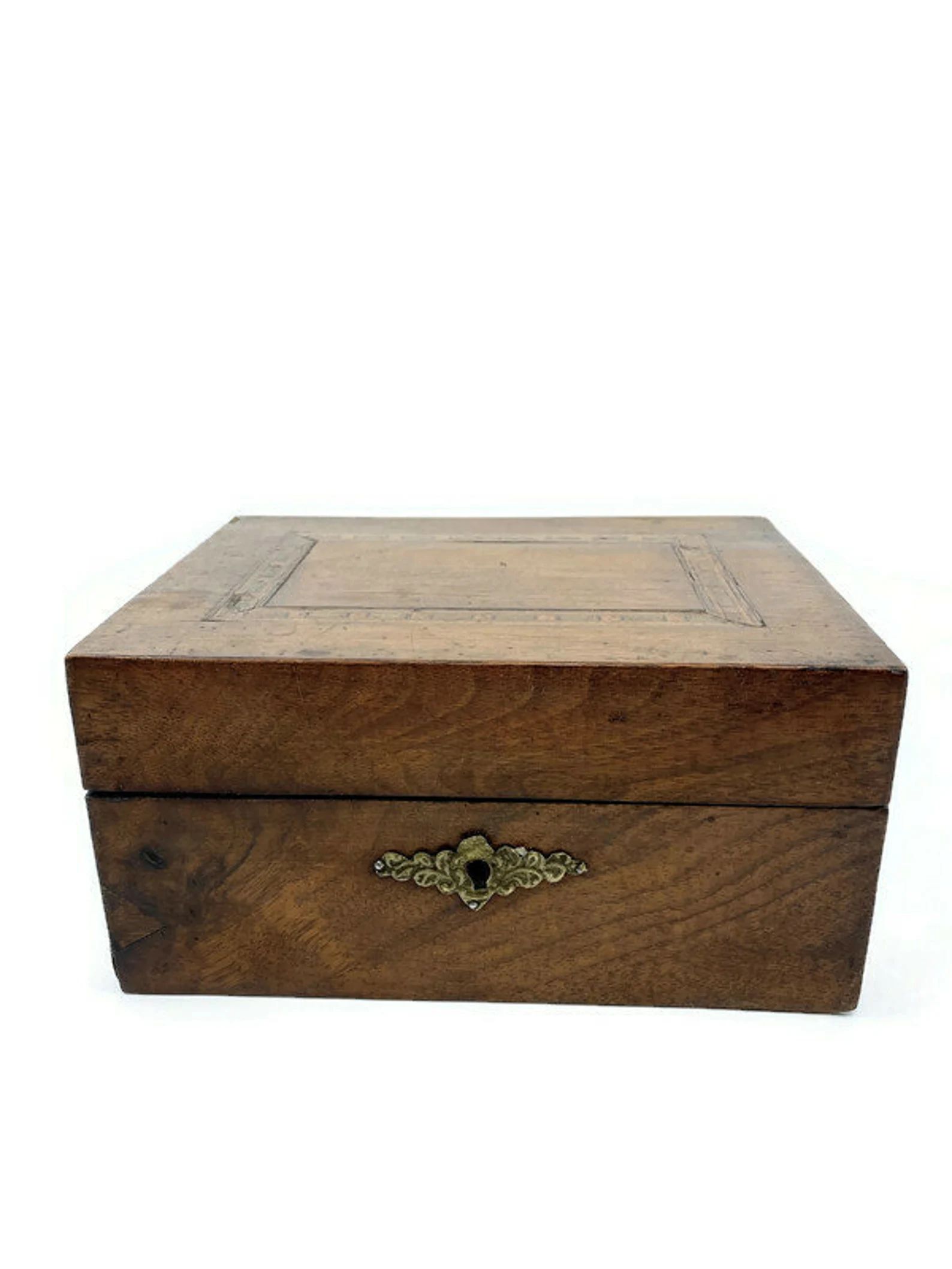 Vintage Wood Box with Veneer and Inlay | Etsy | Etsy (US)