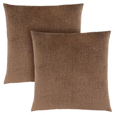Monarch Specialties Pillows Set Of 2 18 X 18 Square Insert Included Decorative Throw Accent Sofa ... | Target