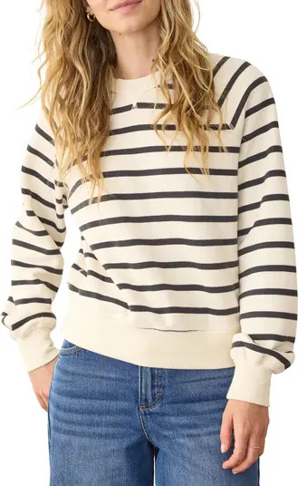 Marine Layer Cloud 9 Fleece Stripe Reversible Sweatshirt | Nordstrom | Nordstrom