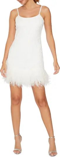 Mari Feather Trim Cocktail Dress | Nordstrom