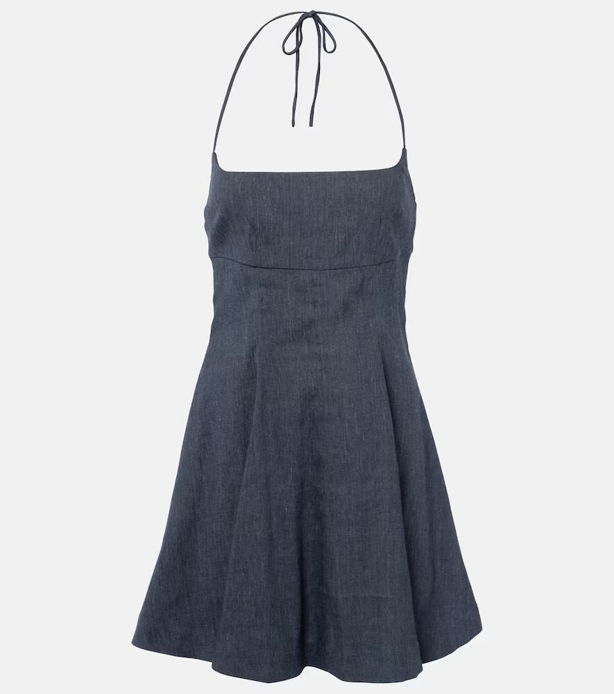 Staud Leone linen-blend denim minidress | Mytheresa (US/CA)