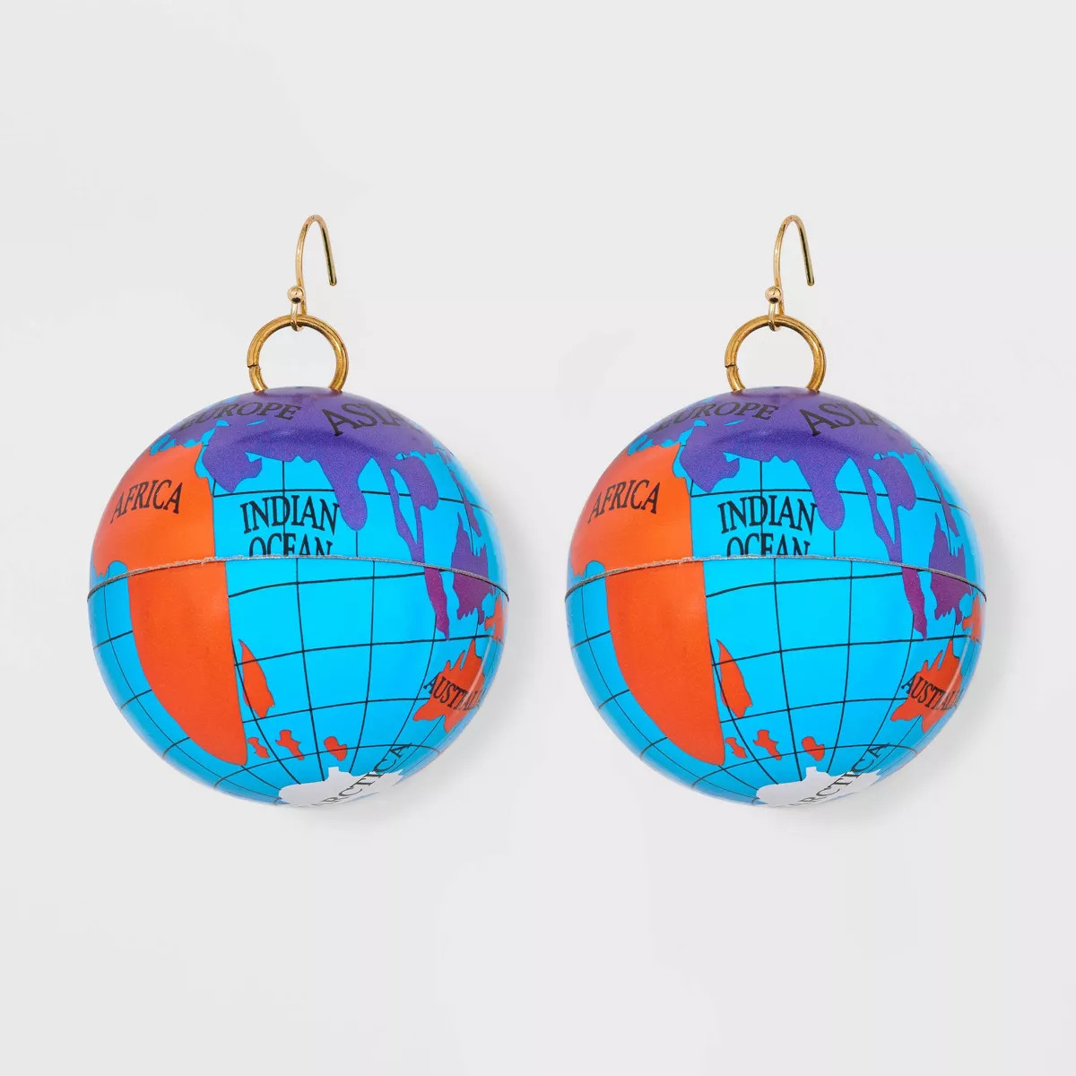 Back to School Globe Drop Earrings - Blue | Target
