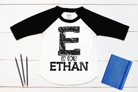 Letter Name // Custom Preschool Shirt // Pre K Shirt // Back To School Shirt //  First Day Of Sch... | Etsy (US)