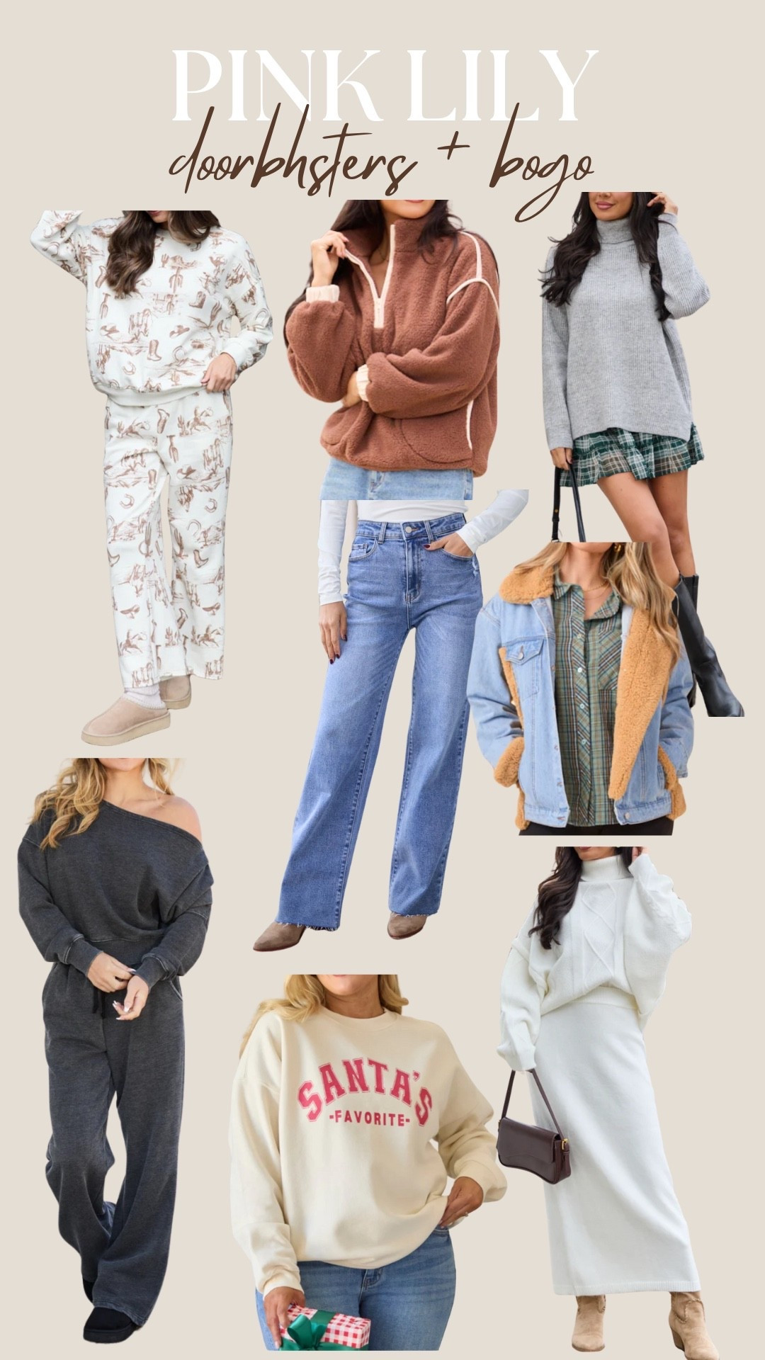 Pink Lily early Black Friday sale & it is soo good! 

BOGO Free Sitewide w/ code: bogofree 
Limited time doorbuster deals $35 and under

doorbusters not included in the BOGO

#LTKCyberWeek #LTKFindsUnder50 #LTKSaleAlert