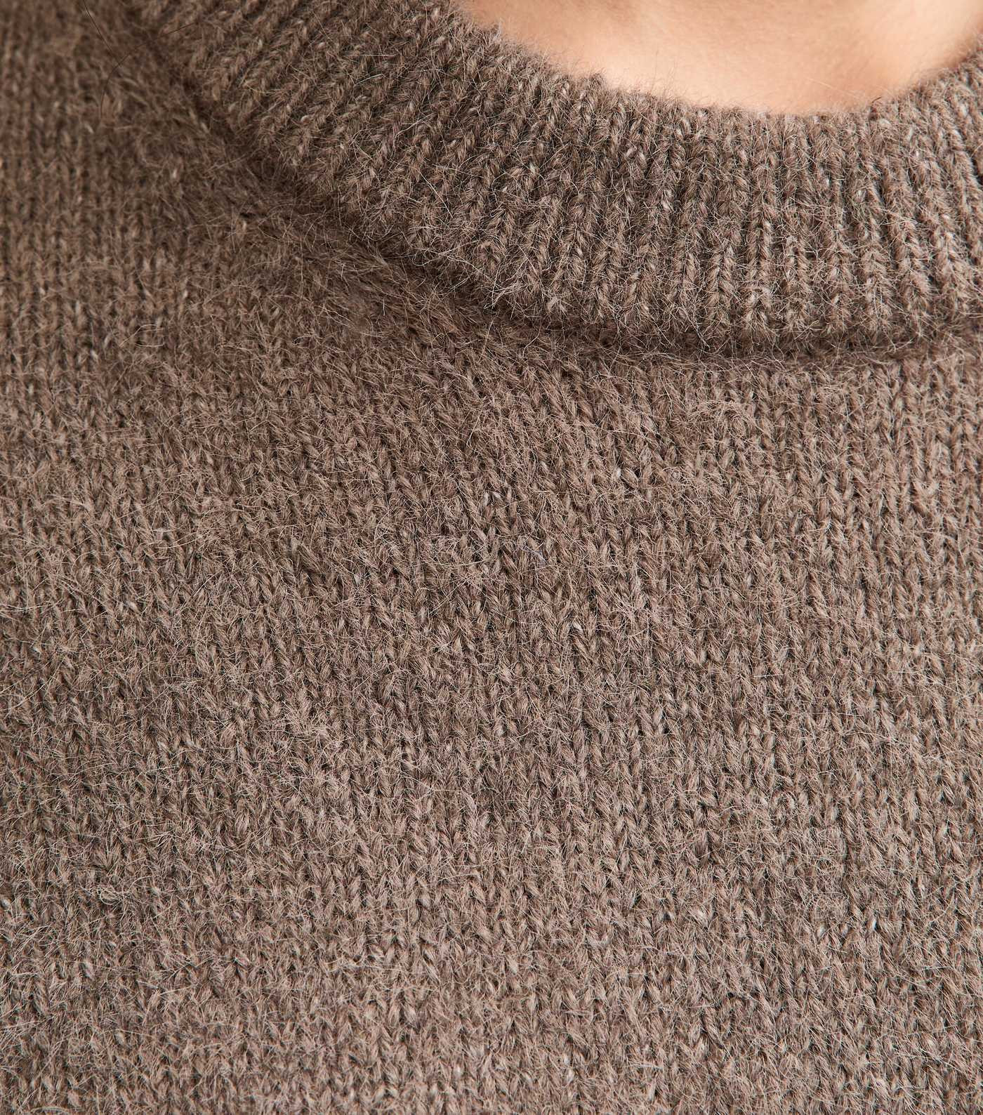 Mink Crew Neck Oversized Textured Knit Jumper | New Look | New Look (UK)