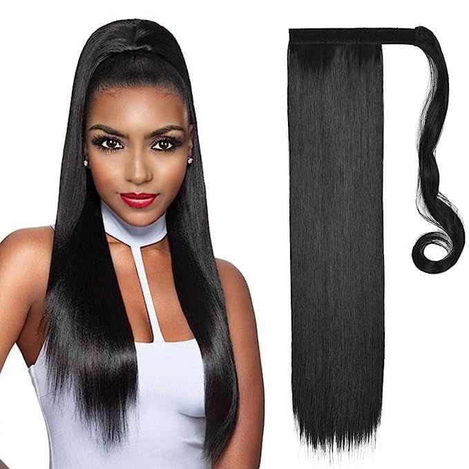 SHEDOWIG Ponytail Extension Wrap Around Long Straight Clip in Ponytails Hair Extensions for Women... | Amazon (US)