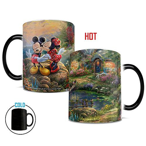 Thomas Kinkade Mickey & Minnie Sweetheart Cove Heat-Sensitive Mug | HSN