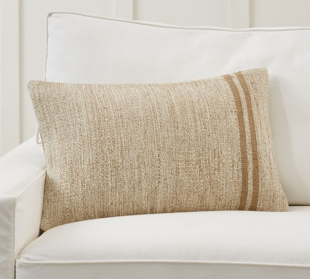 Baron Pillow Cover, 16 x 26", Neutral | Pottery Barn (US)