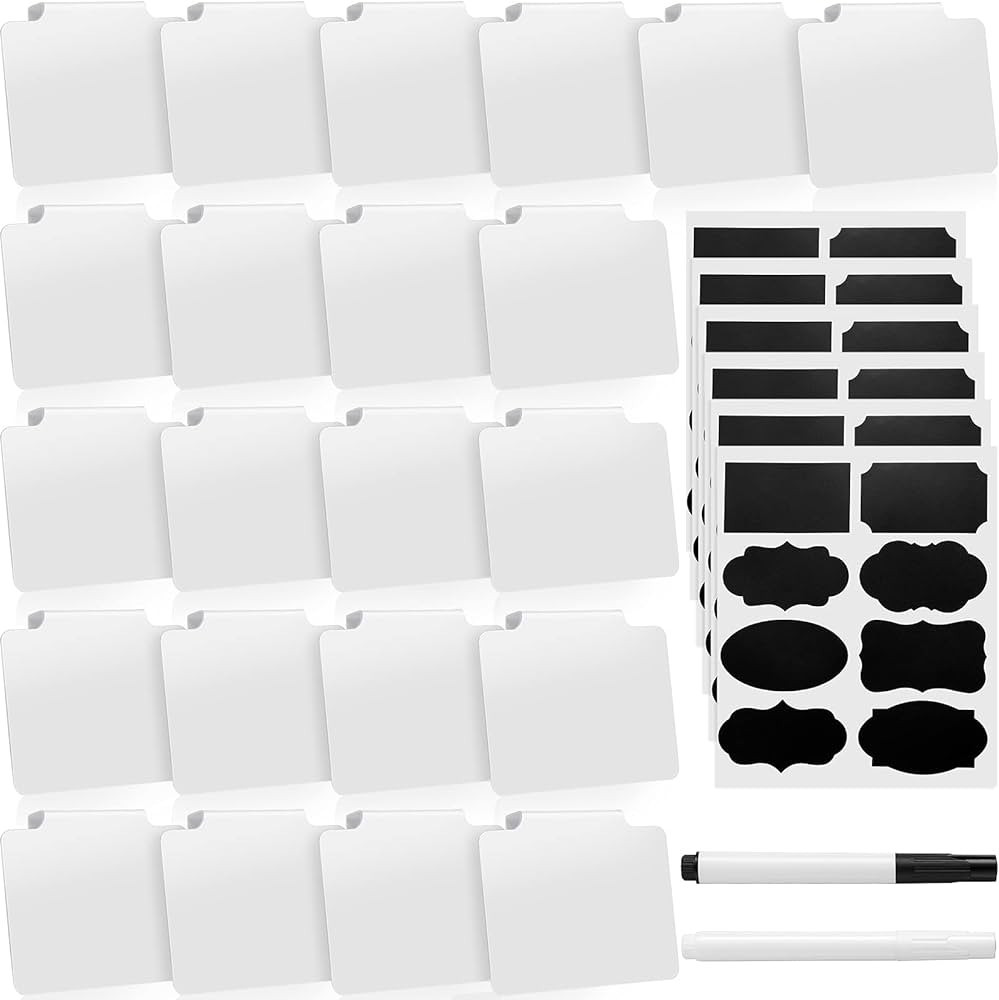 29 Pieces Basket Labels Clip on for Storage Bins Includes 22 Kitchen Bin Label Holder Removable P... | Amazon (US)