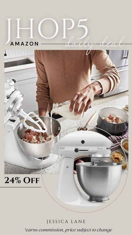 Amazon daily deal, save 24% on this KitchenAid mixer. KitchenAid mixer, Amazon Prime day early deals, kitchen appliances

#LTKHome #LTKSaleAlert