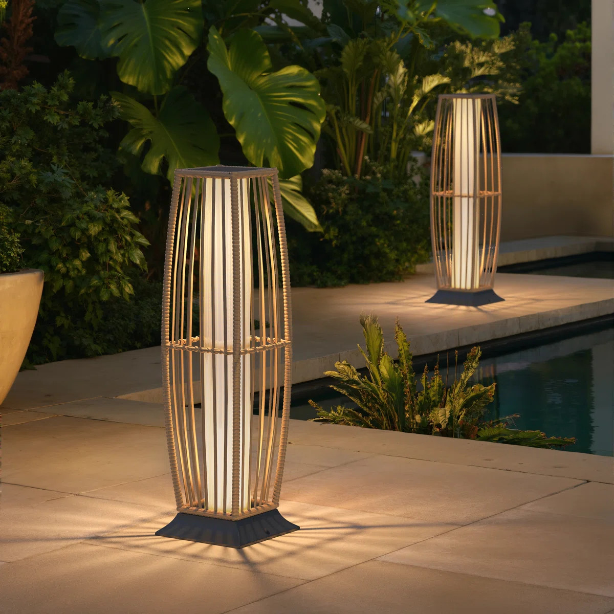 30.71” Solar Integrated Led Outdoor Floor Lamp | Wayfair North America