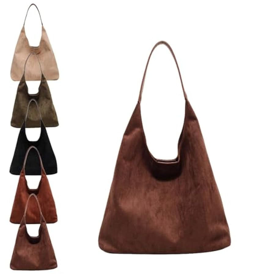 Brown Suede Bag Suede Tote Bag Suede Purses Suede Handbags Suede Hobo Bags for Women | Amazon (US)