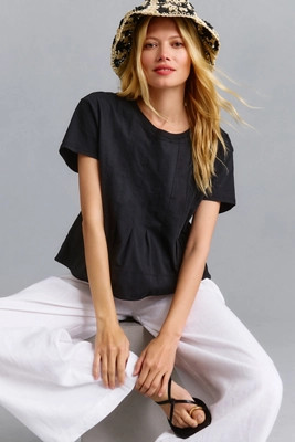 Pilcro Pleated Swing Tee | Anthropologie (US)