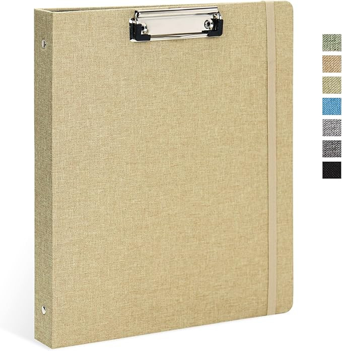 Vienrose 3 Ring Binder for 8.5 x 11 Inch Paper 1 Inch Round Rings Binder with Linen Durable Binde... | Amazon (US)