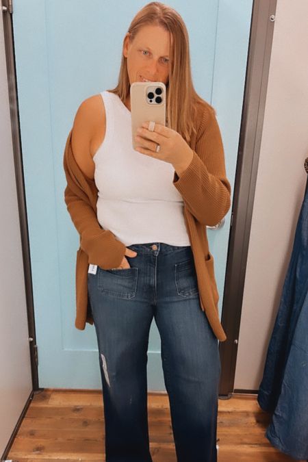 Love this transition to fall look
This cardigan is perfect for fall layers, love the color.
These wide leg jeans are on trend, 50% OFF TODAY

#LTKFind #LTKstyletip #LTKsalealert