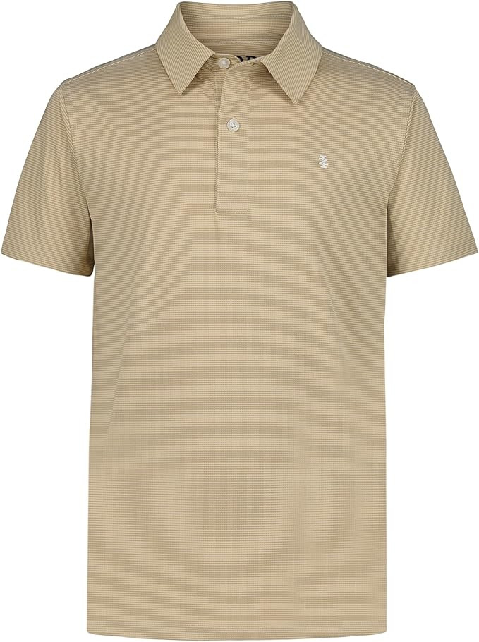 Izod Boys' Performance Golf Grid Short Sleeve Stretch Collared Polo Shirt | Amazon (US)