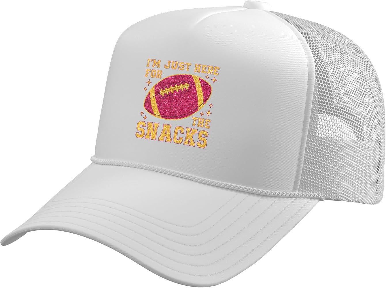 I Don't Care Who Wins I'm Just Here for The Snacks Football Trucker Hat with Adjustable Mesh Back | Amazon (US)