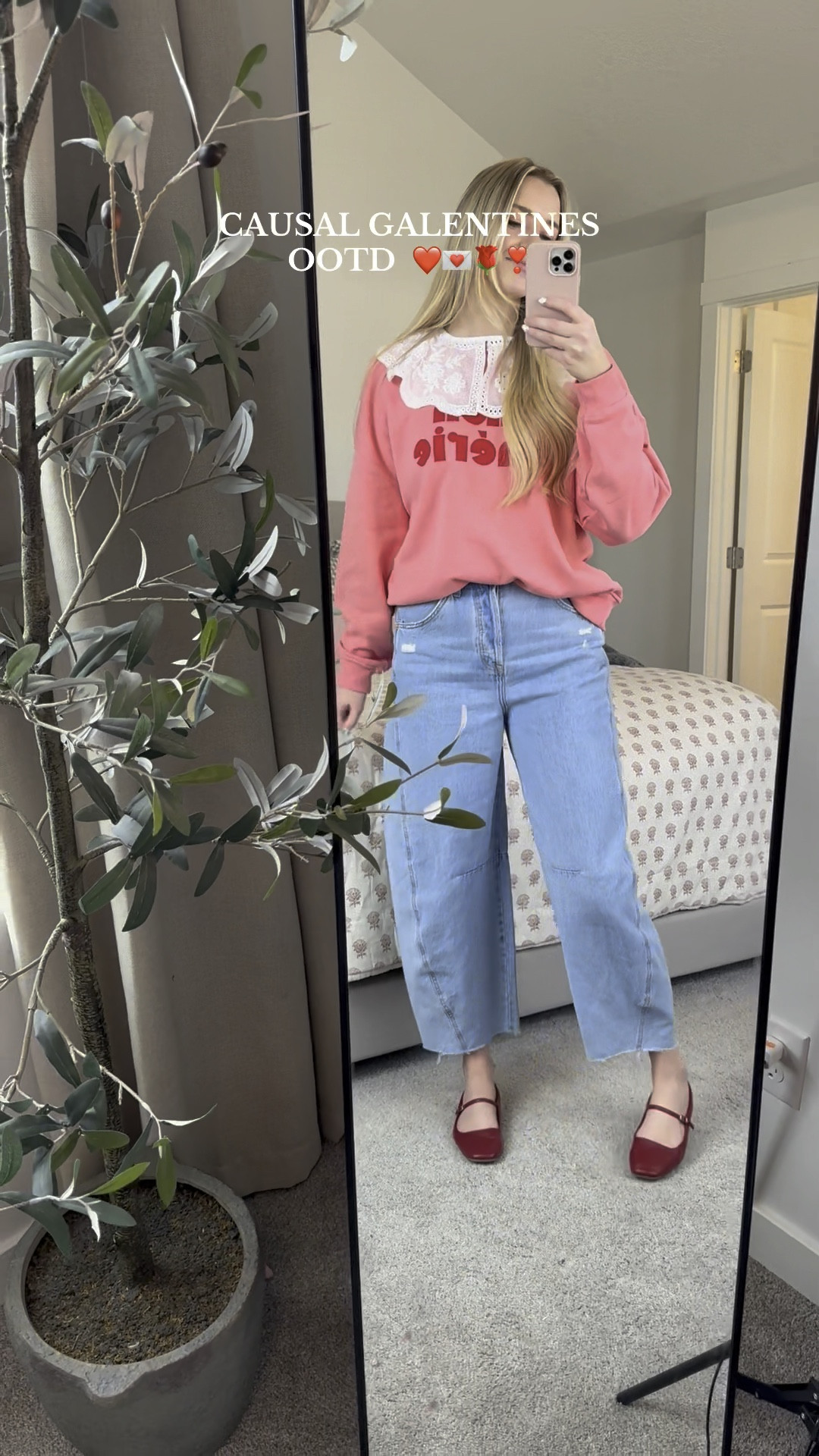 Causal valentines ootd! ❤️