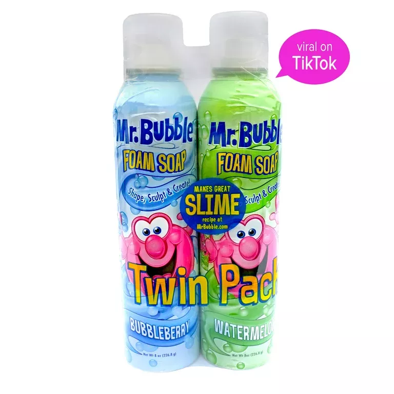 Mr Bubble Foam Soap Rotating Colors Twin Pack, 8 Oz