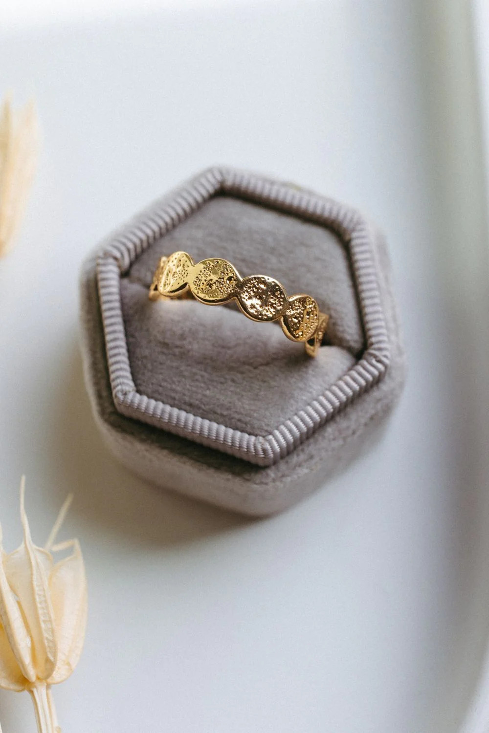 Gold Hammered Ring | Kristina Cole Designs