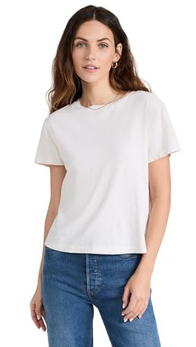 RE/DONE Women's The Classic Tee, Vintage White, L | Amazon (US)
