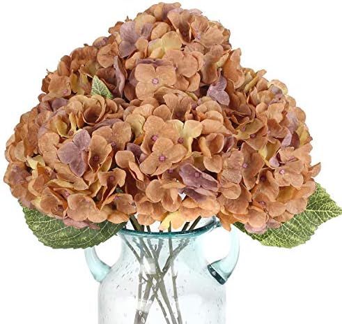 Blooming Paradise Artificial Fake Flowers Plants Silk Hydrangea Arrangements Wedding Bouquets Decora | Amazon (US)