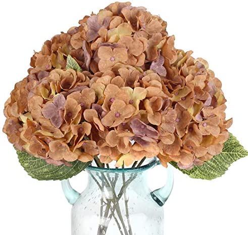 Blooming Paradise Artificial Fake Flowers Plants Silk Hydrangea Arrangements Wedding Bouquets Decora | Amazon (US)