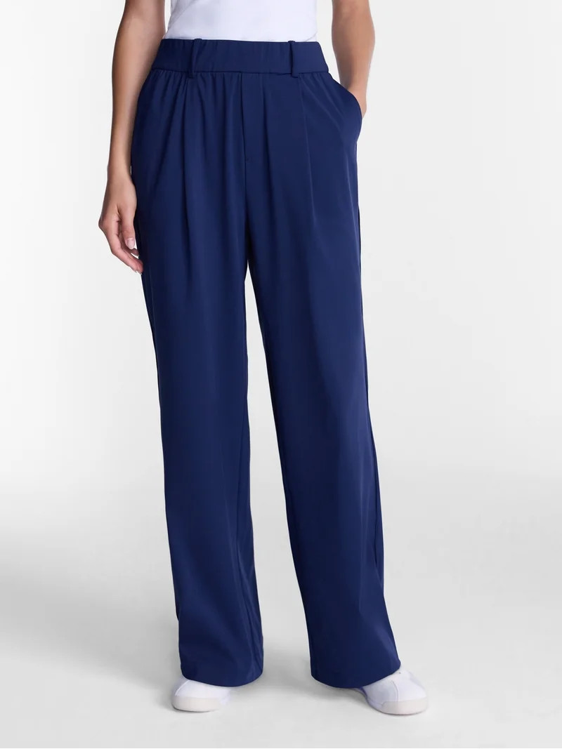 Avia Women's and Women's Plus Interlock Wide Leg Trousers, 31" Inseam, Sizes XS-4X | Walmart (US)