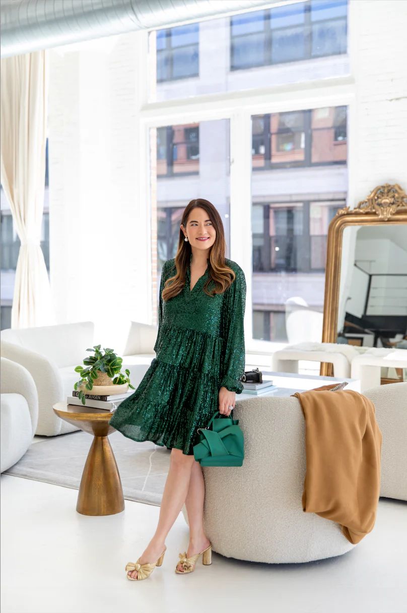 Emerald Sequin Charlotte Dress | Sail to Sable