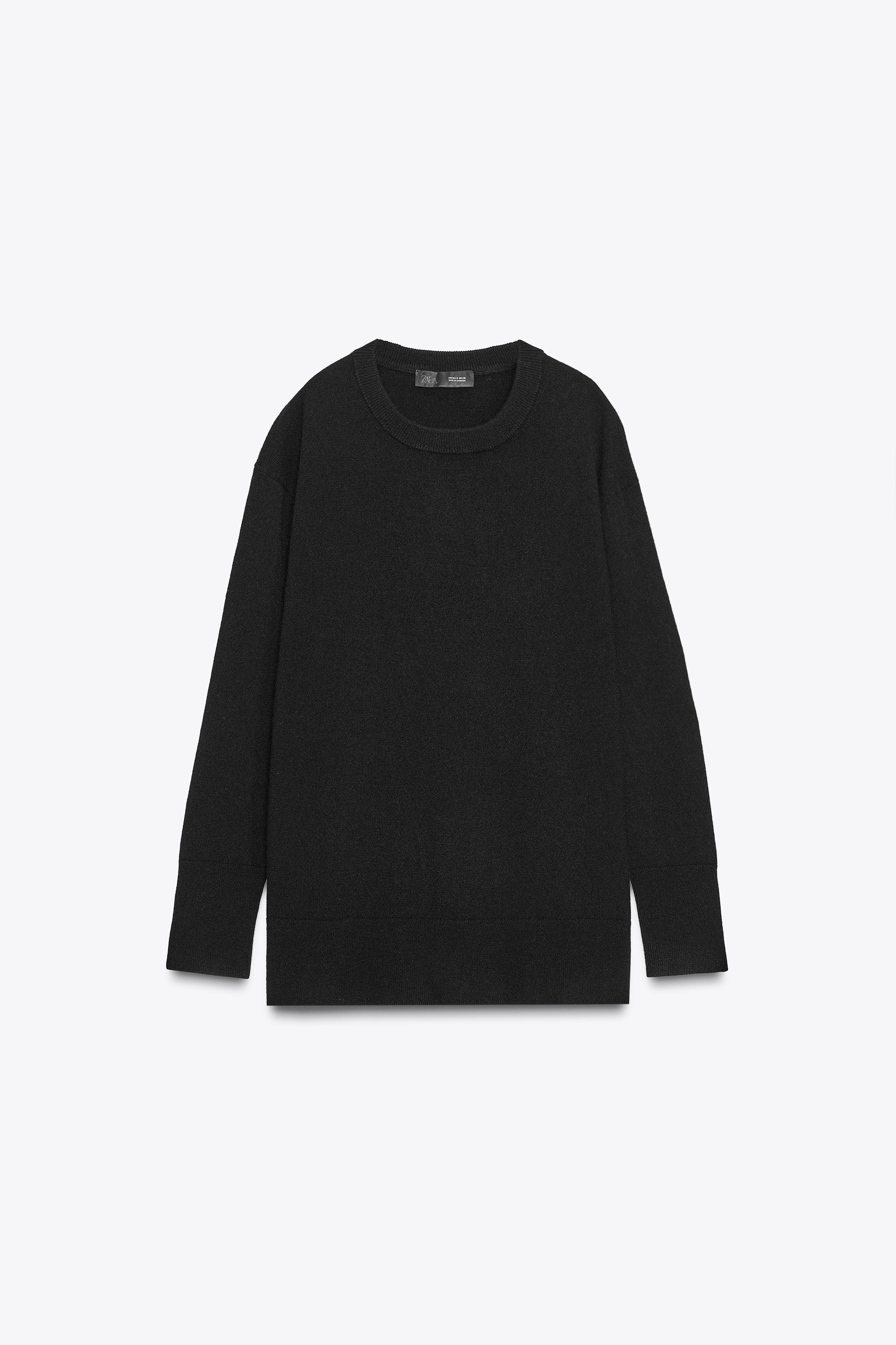 OVERSIZED 100% WOOL KNIT SWEATER | Zara US