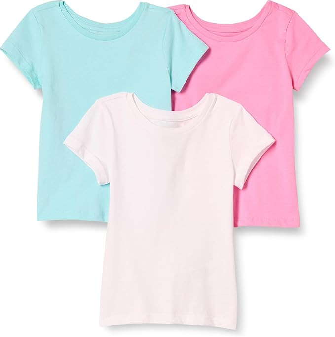 Amazon Essentials Girls and Toddlers' Short-Sleeve T-Shirt Tops (Previously Spotted Zebra), Multi... | Amazon (US)