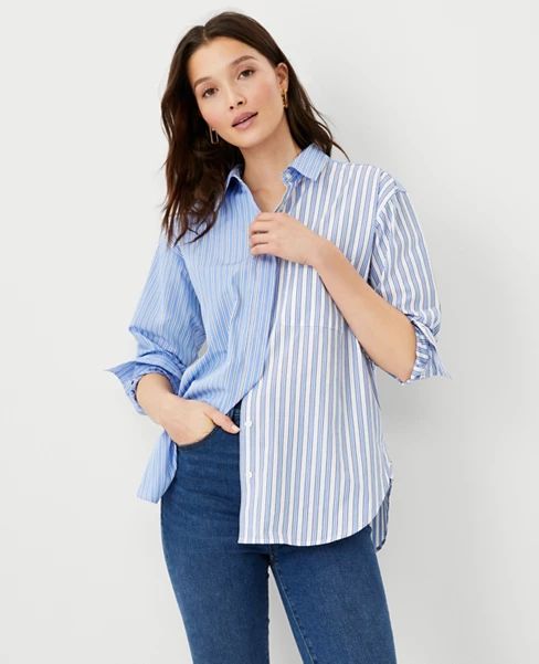 Stripe Oversized Shirt | Ann Taylor (US)