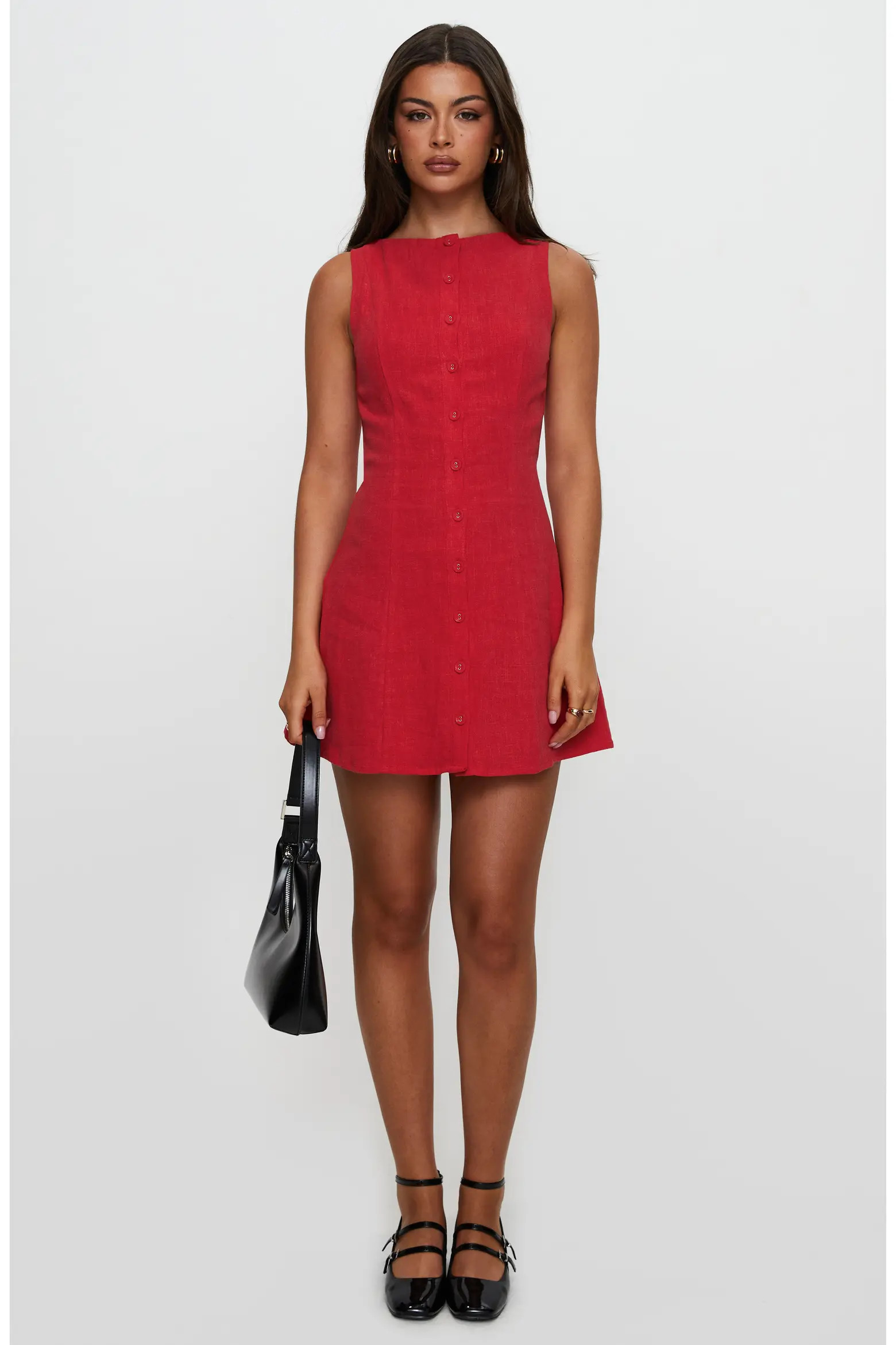 Dollie Linen Blend Button-Up Minidress (Women) | Nordstrom | Nordstrom