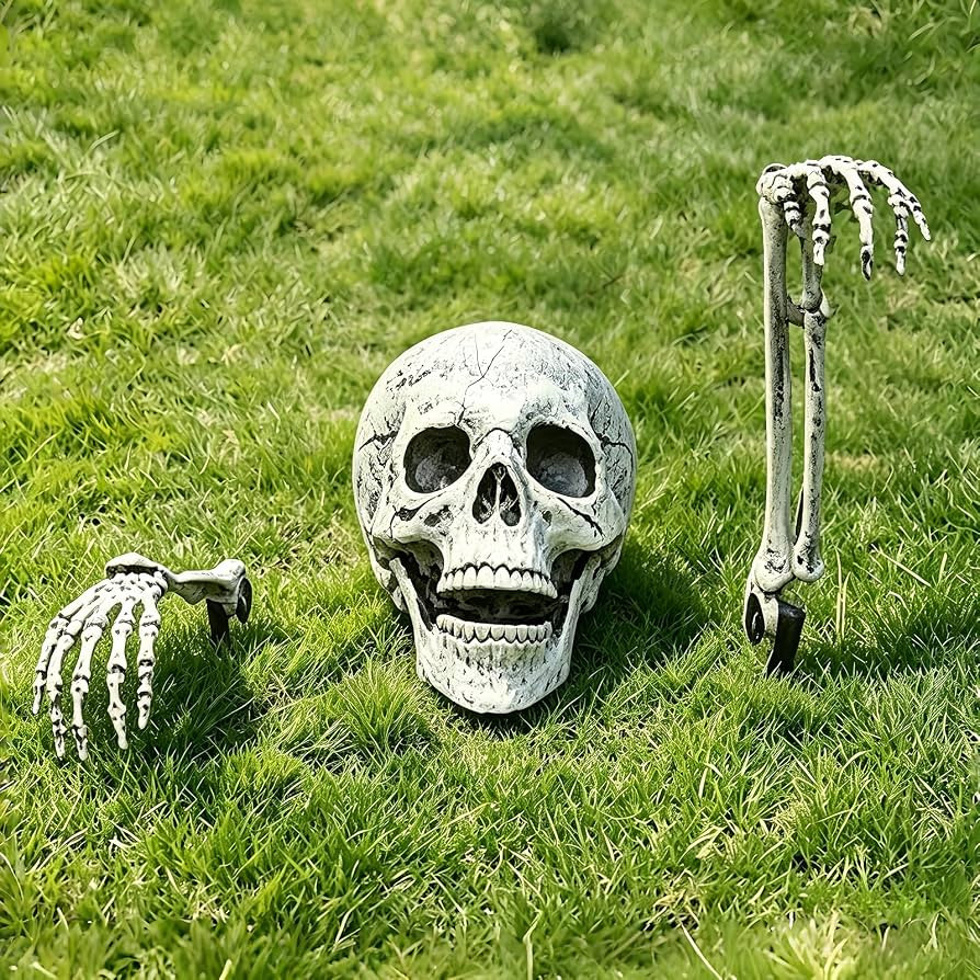 Halloween Decorations Outdoor Scary Realistic Skeleton Stakes Set | Amazon (US)