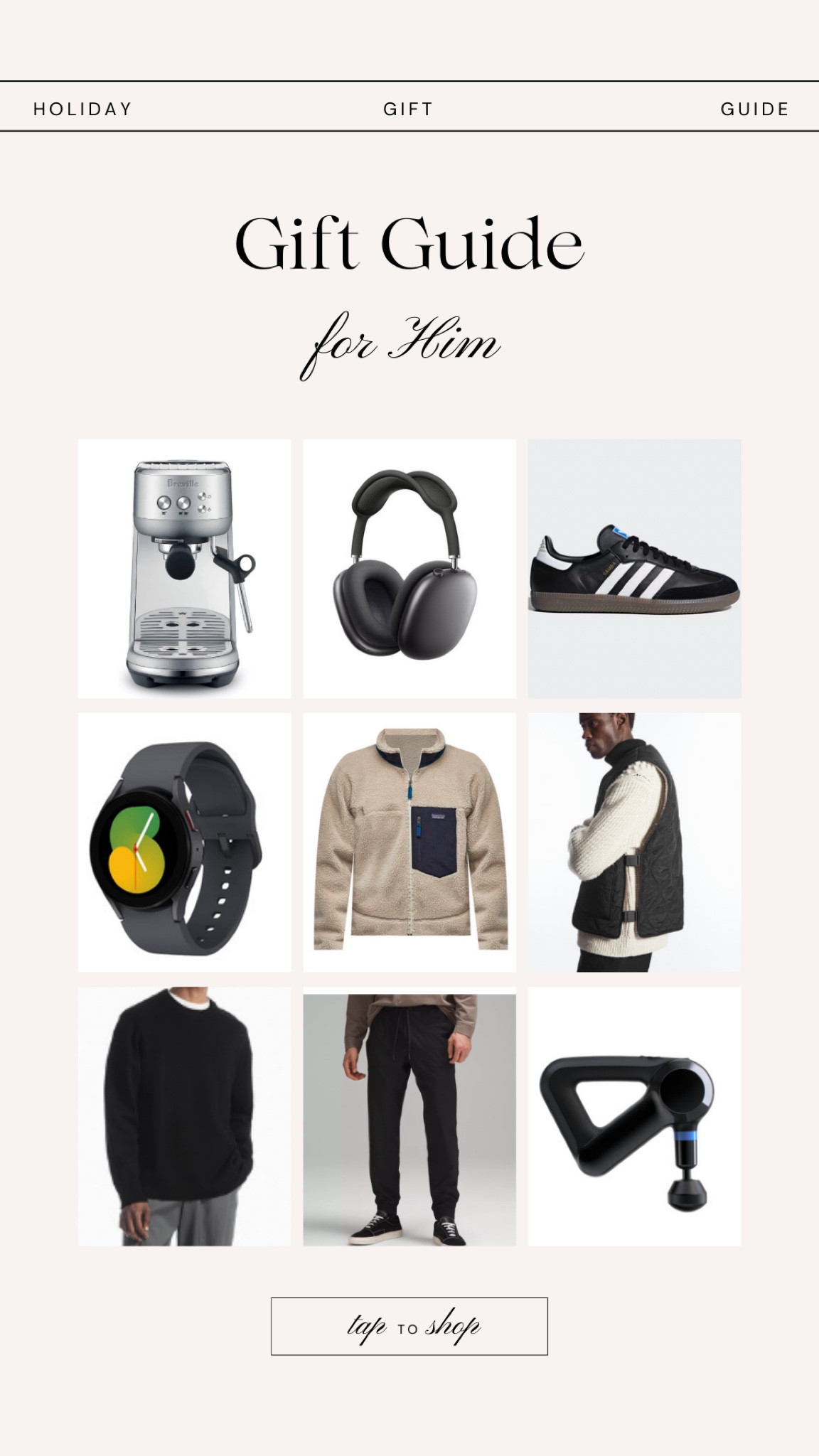 Gift guide for Him

#LTKCyberWeek #LTKGiftGuide #LTKHoliday