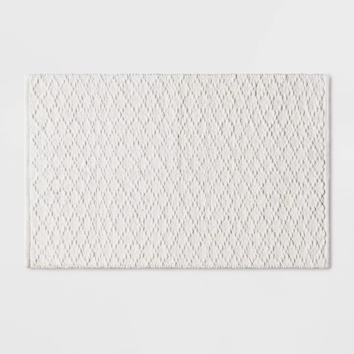 Diamond Stripe Bath Rug White - Threshold™ | Target