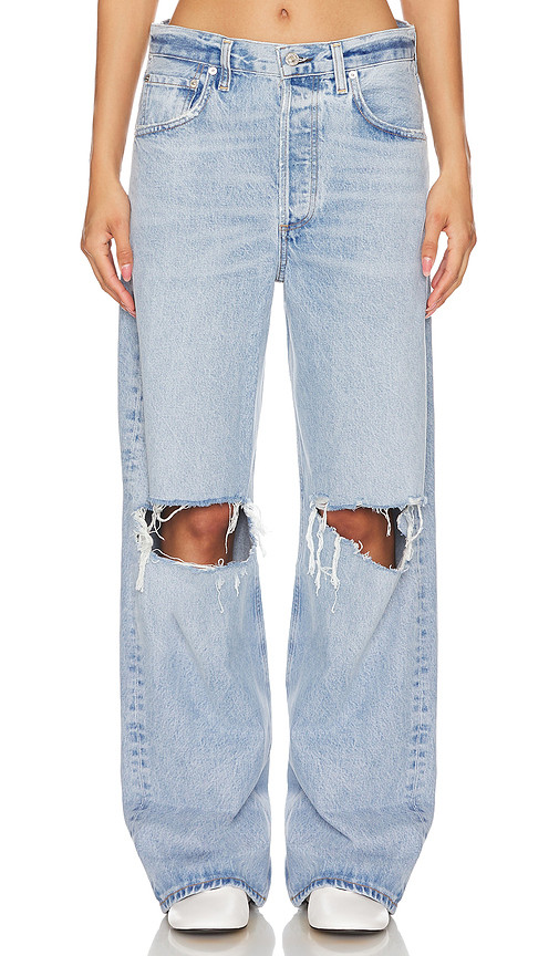 Ayla Baggy Cuffed Crop in Pagoda | Revolve Clothing (Global)